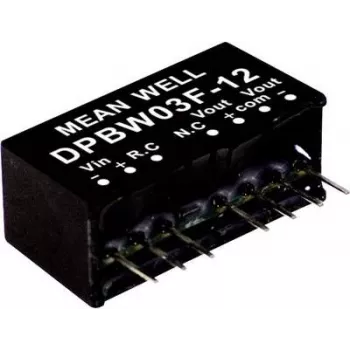 MEAN WELL DPBW03G-15 DC-DC menič, 3W, 15V 200mA, 9-18V vstup, DIP24, izolovaný