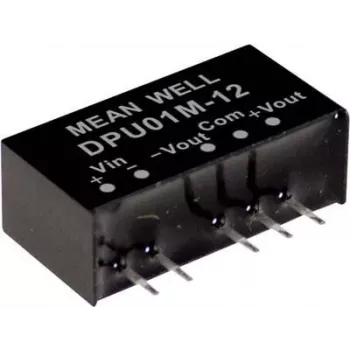MEAN WELL DPU01L-12 1W DC-DC konvertorový modul 12V vstup 12V výstup SIP