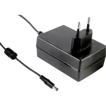 MEAN WELL GST25E15-P1J 25W 15V DC 1,67A AC-DC napájací zdroj adaptér s 2,1x5,5mm dutým konektorom