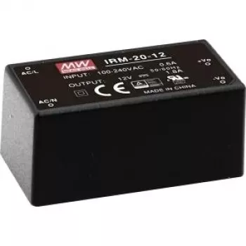 MEAN WELL IRM-20-5 20W 5V 4A zaliaty AC-DC napájací modul, čierny