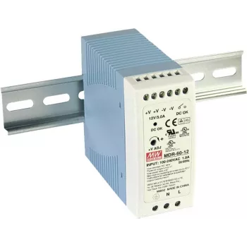MEAN WELL MDR-60-12 napájací zdroj na lištu DIN 12V DC 5A 60W