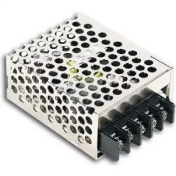 MEAN WELL RS-15-48 15W 48V DC uzavretý napájací zdroj s ochranou proti preťaženiu, prepätiu a skratu, kovové puzdro, 85-264V AC vstup