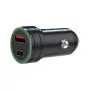 MEDIARANGE MRMA120 20W USB-C nabíjačka do auta s Power Delivery, čierna