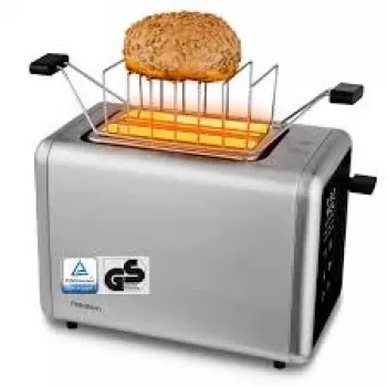 Medion Life MD12102 hriankovač strieborný 850 W 2 plátky 7 stupňov opečenia LED displej