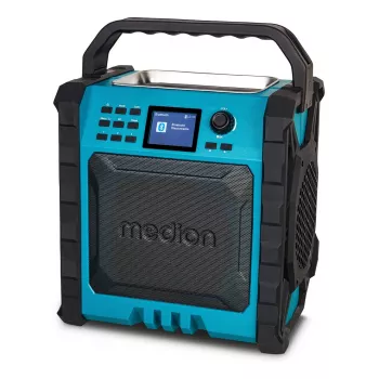 Medion LIFE P66896 prémiové stavebné rádio DAB+ FM Bluetooth 14W odolné proti striekajúcej vode