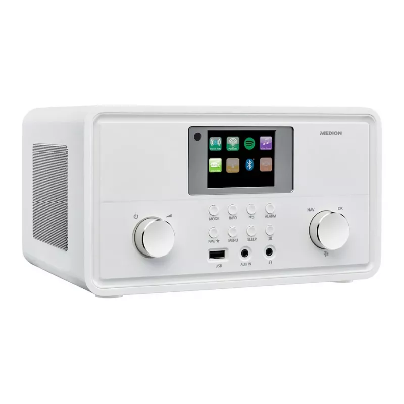 MEDION MD 88069 internetové rádio s DAB+, FM, Bluetooth a WLAN, biela