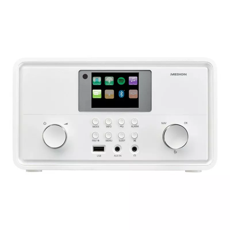 MEDION MD 88069 internetové rádio s DAB+, FM, Bluetooth a WLAN, biela