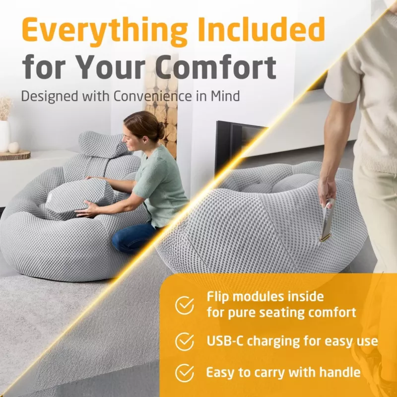 Medisana RS100 Bubble Sofa s masážou, sivá