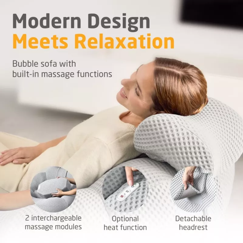 Medisana RS100 Bubble Sofa s masážou, sivá