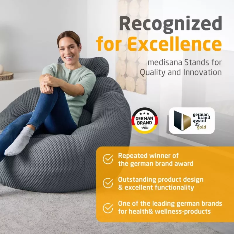 Medisana RS150 Bubble sofa s masážou tmavosivá