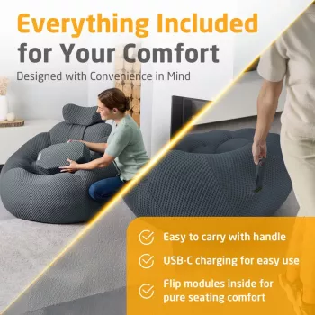 Medisana RS150 Bubble sofa s masážou tmavosivá