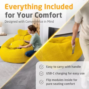 Medisana RS200 Bubble sofa s masážou žltá