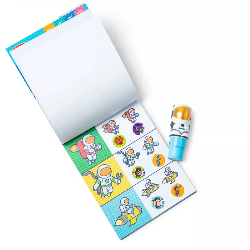 Melissa & Doug Sticker WOW! Astronaut – pečiatka na nálepky a blok
