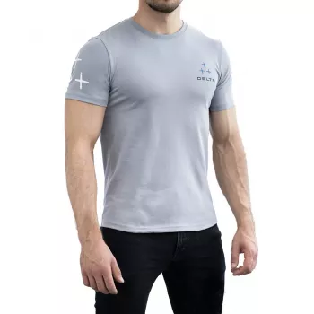 Pánske Delta tričko sivé XL - 100% bavlna okrúhly výstrih