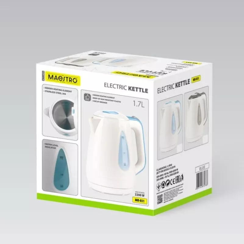 MEO MAESTRO kanvica 1,7 l 2200 W modrá MR-031-BLUE