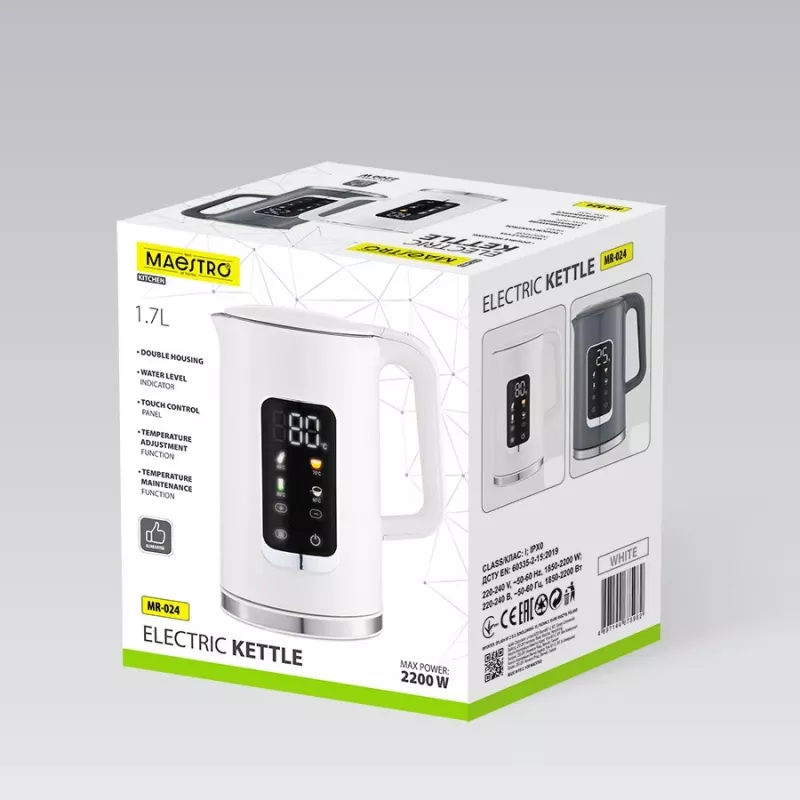 MEO Maestro kanvica MR-024-GREY 1,7 L 2200 W sivá