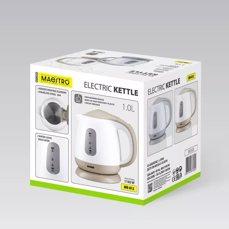 MEO MR-012-GREY MAESTRO kanvica na vodu 1L 1100W sivá