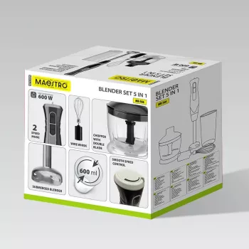 MEO MR-566 MAESTRO 500W sada tyčového mixéra s drvičom, metličkou a odmerkou