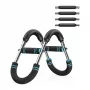 MERACH MR-2500B1 smart hrudný trenažér s hydraulickým odporom, Bluetooth 5.0, pripojenie k aplikácii, čierna/sivá