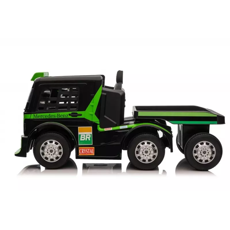Mercedes Truck + Trailer XMX622B zelené LCD batériou poháňaná hračka