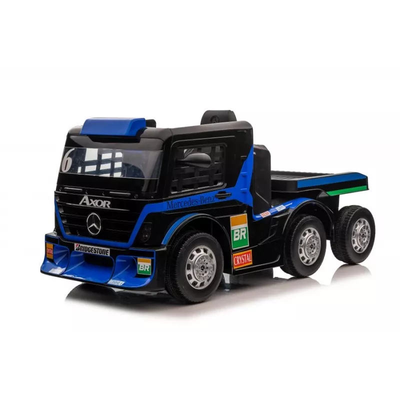 Mercedes Truck + Trailer XMX622B tmavomodré LCD batériou poháňaná hračka
