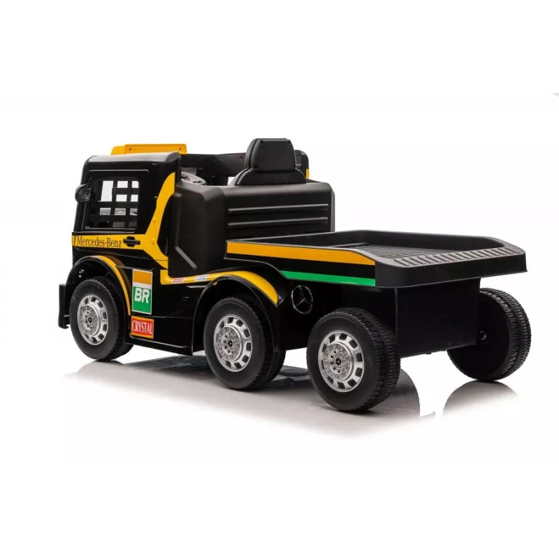 Mercedes Truck + Trailer XMX622B žlté LCD batériou poháňané hračkárske auto