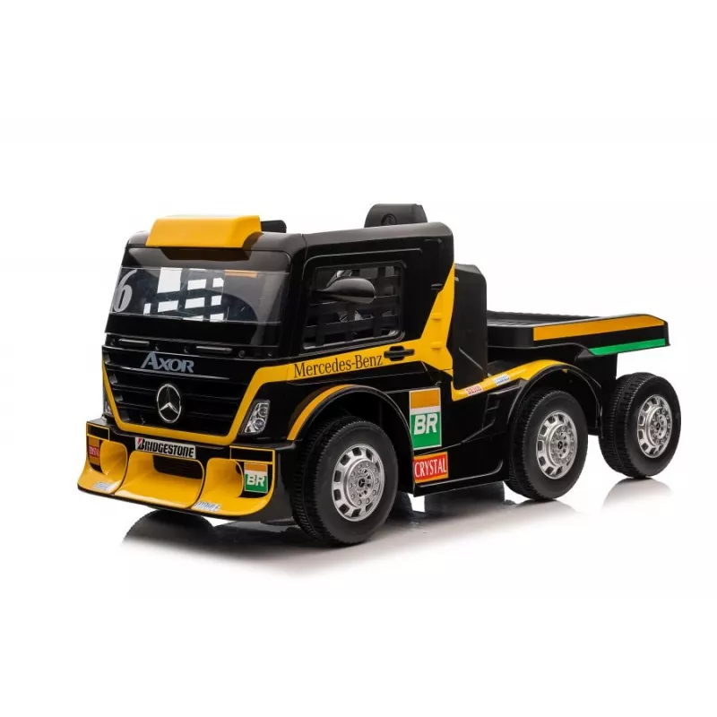Mercedes Truck + Trailer XMX622B žlté LCD batériou poháňané hračkárske auto