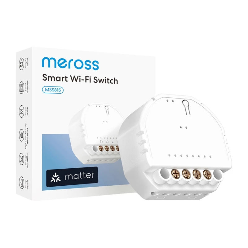 MEROSS MSS815MAQUA-UN Smart Wi-Fi Switch 4 balenie (2,4 GHz, US konektor, nevyžaduje hub)