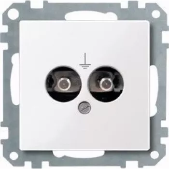Merten 290425 Schuko zásuvkový modul, polárna biela (RAL 9010), podomietkový, 16 A, 250 V, IP20, skrutkové svorky, System M