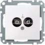 Merten 290425 Schuko zásuvkový modul, polárna biely (RAL 9010), podomietkový, 16 A, 250 V, IP20, skrutkové svorky, System M