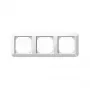 MERTEN 389319 rámik 3-násobný, System M, Polar White Brilliant, lesklý