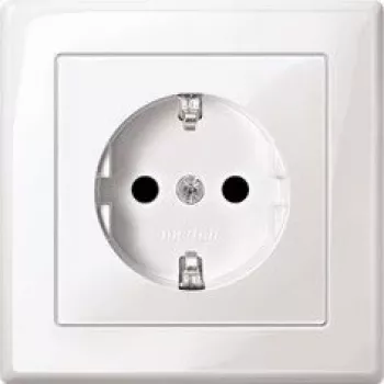 Merten MEG2300-1519 Schuko zásuvka CEE 7/3, podomietková, 16 A, 250 V, polárna biela