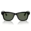 META Ray-Ban Wayfarer Smart Glasses Glossy Black, G-15 Green Lens