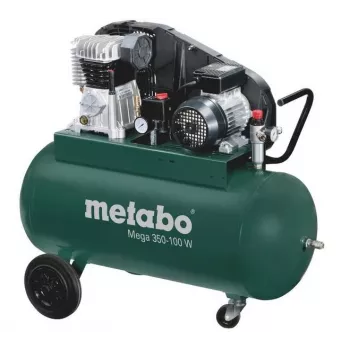 Metabo kompresor MEGA 350-100 W 230V 90L 10bar 250L/min olejom mazaný klinovým remeňom poháňaný kompresor