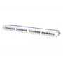 METZ CONNECT 130855C-E-90 Cat.6A tienený 24-port 1U rack-mount patch panel, biely