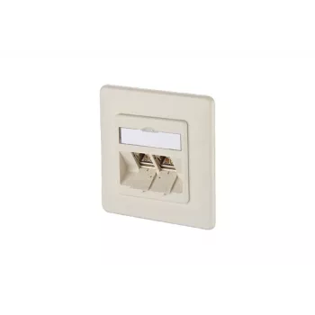 METZ CONNECT BTR E-DAT modul 8/8(8) UP podomietková CAT 6 sieťová dátová zásuvka, 2 x RJ45, perlová biela RAL 1013 1309121001-E