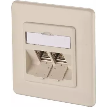 METZ CONNECT BTR E-DAT modul 8/8(8) UP podomietková CAT 6 sieťová dátová zásuvka, 2 x RJ45, perlová biela RAL 1013 1309121001-E
