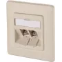METZ CONNECT BTR E-DAT modul 8/8(8) UP podomietková CAT 6 sieťová dátová zásuvka, 2 x RJ45, perlová biela RAL 1013 1309121001-E