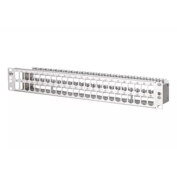 METZ CONNECT BTR E-DAT modulový patch panel 48-portový 1,5U tienený Cat.6A čierny 130924-00-E