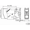 METZ CONNECT BTR E-DAT modul REG 8(8) IP20 Empty - puzdro dátového modulu na DIN lištu, 1TE, svetlosivá