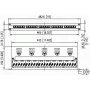METZ CONNECT BTR UAE 25x8(8) Cat.6 tienený patch panel, 25 portov, 1U, svetlosivá 130887-E