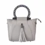 MIA TOMAZZI dámska ramenná taška WB201297GREY (21x18x7 cm) sivá pravá koža