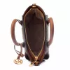 Michael Kors Jet Set Charm oválna crossbody taška hnedá Signature Coated Canvas