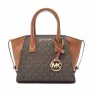 Michael Kors Jet Set Charm oválna crossbody taška hnedá Signature Coated Canvas