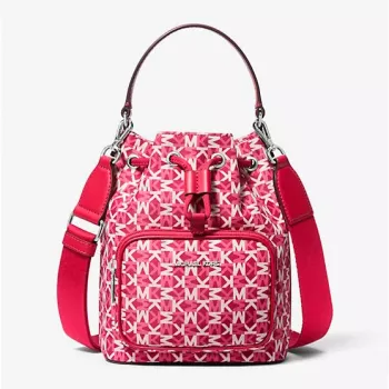 Michael Kor Jet Set Charm malá crossbody taška na fotoaparát dark berry saffianová koža