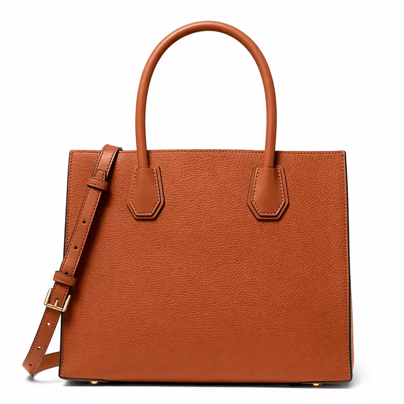 Michael Kors Greenwich Saffiano koža ramenná taška Luggage 35T2GM9S3LLUG