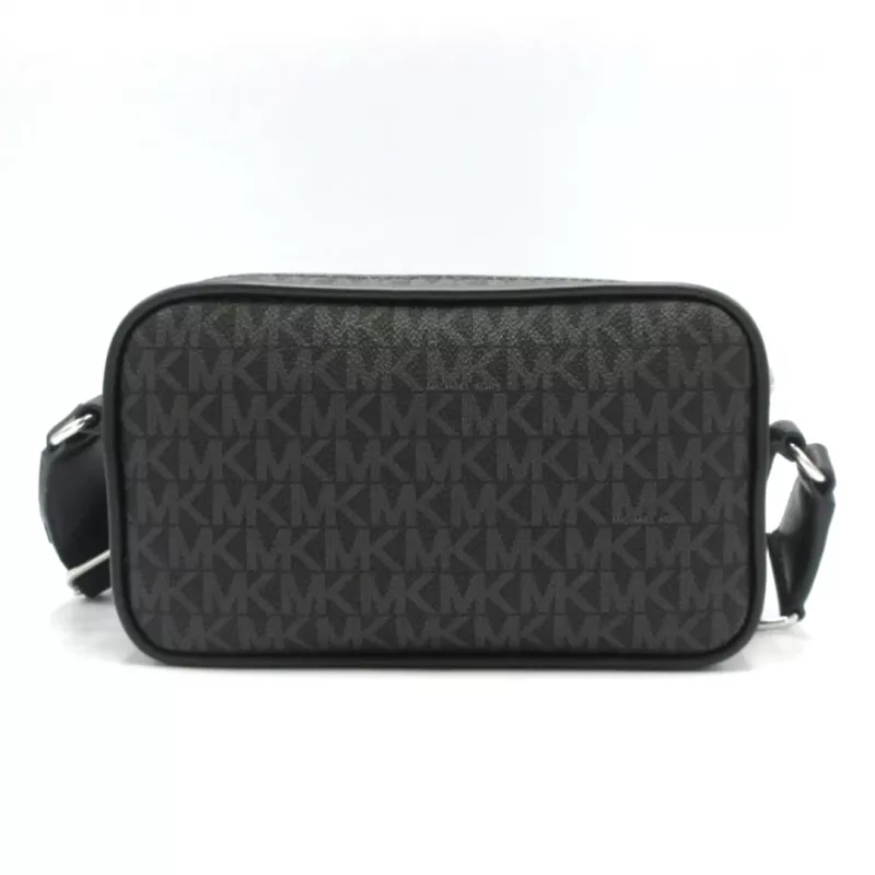 Michael Kors Jet Set crossbody kabelka čierna Signature Coated Canvas 35R5S2BC0BBLA