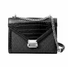 Michael Kors Jet Set crossbody taška čierna Signature Coated Canvas 35S5SWHL6BBLA