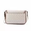 Michael Kors Jet Set crossbody kabelka Vanilla Signature logo potlač potiahnuté plátno 35R5G2BM8BVAN