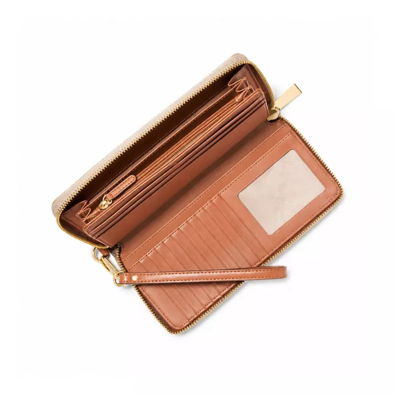 MICHAEL KORS Jet Set Travel Continental peňaženka 35S6GTVE9BVAN vo Vanilla Coated Canvas